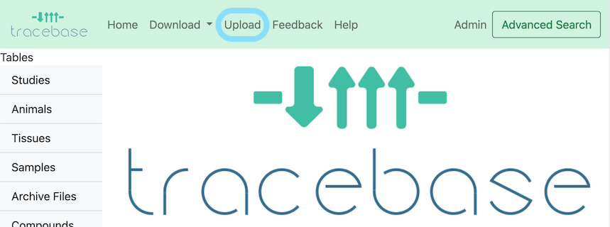 Upload in the menu bar